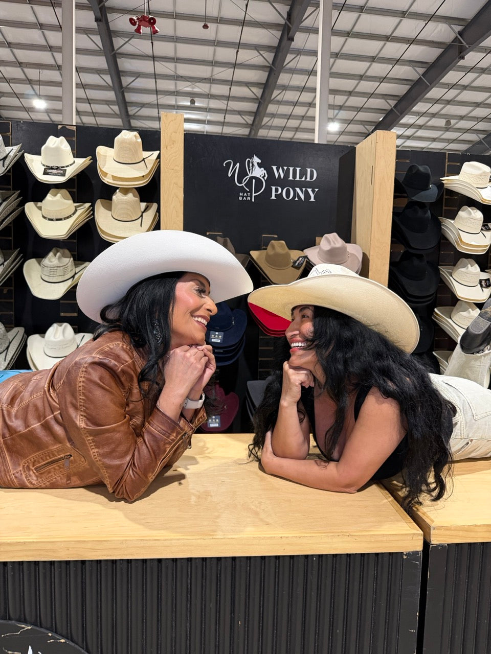 Custom cowboy hat being built live at a Wild Pony Hat Bar pop-up