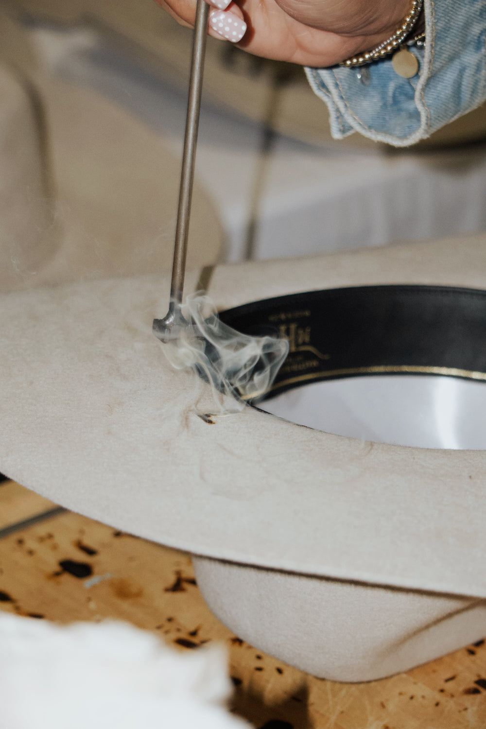 Hands-on hat customization at Wild Pony Hat Bar corporate event