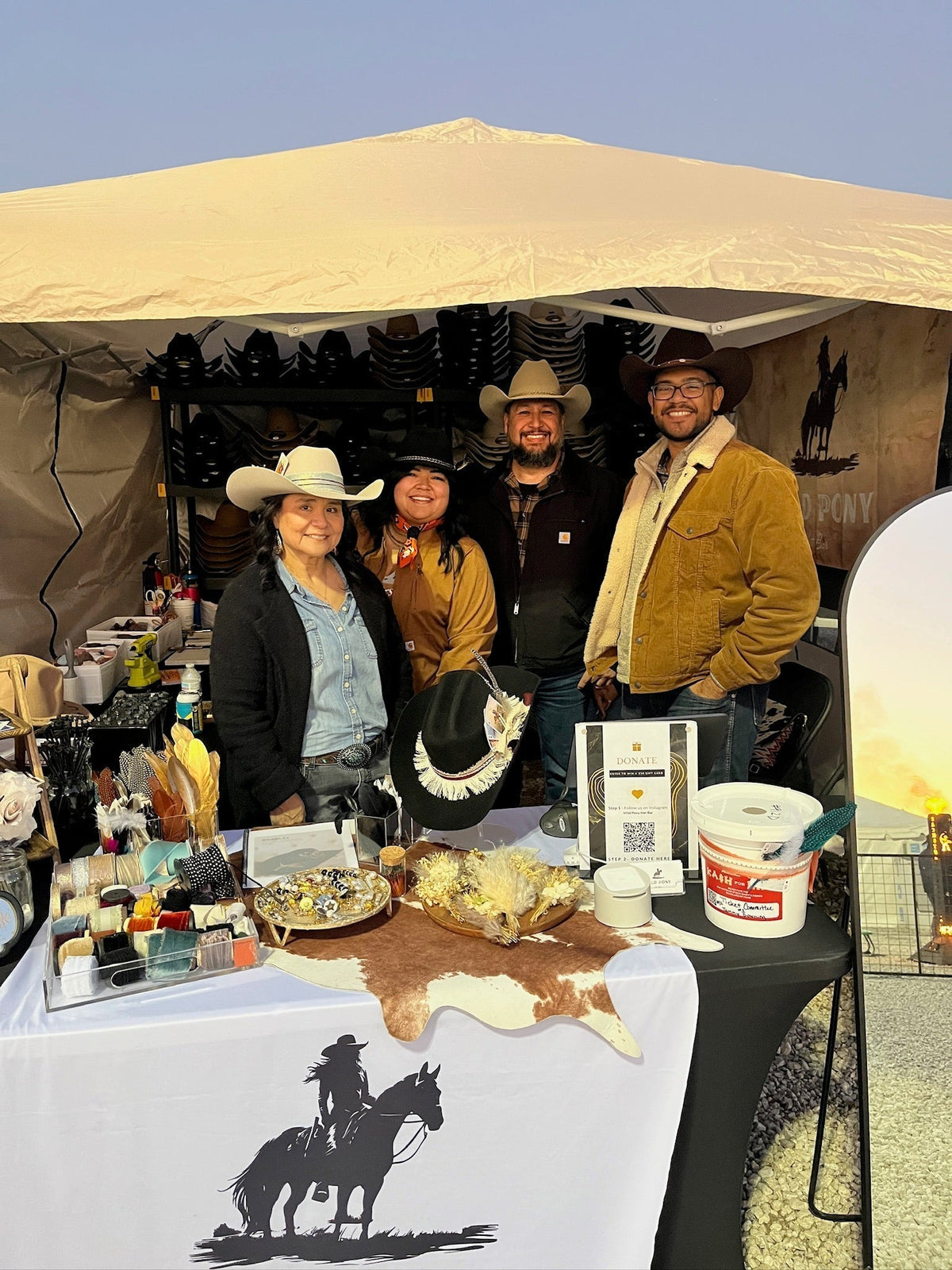 Wild Pony Hat Bar booth at Texas Trophy Hunters 2026 at Freeman Coliseum San Antonio